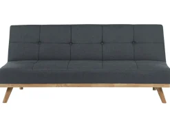 Divano letto 3 posti FROYA Tessuto Grigio scuro