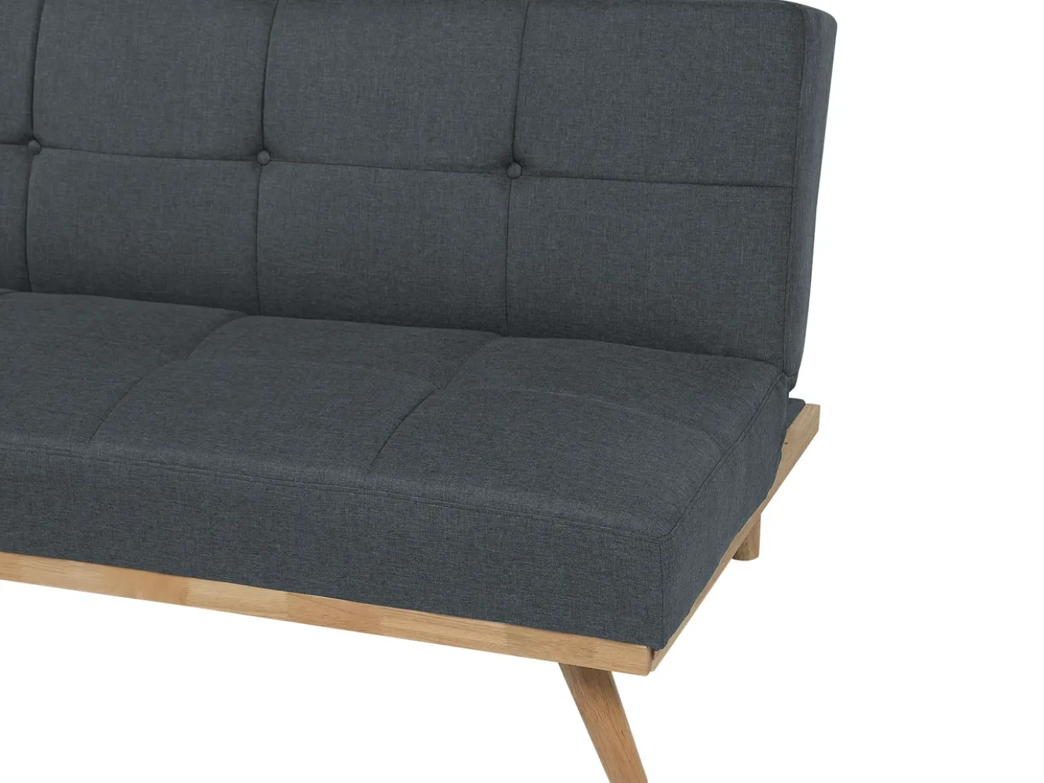 Divano letto 3 posti FROYA Tessuto Grigio scuro