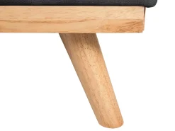Divano letto 3 posti FROYA Tessuto Nero