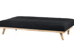 Divano letto 3 posti FROYA Tessuto Nero