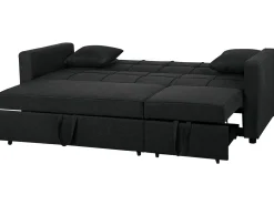 Divano letto 3 posti GLOMMA Tessuto Nero