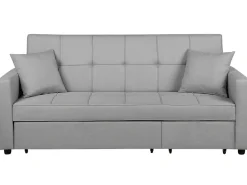 Divano letto 3 posti GLOMMA Tessuto Grigio chiaro