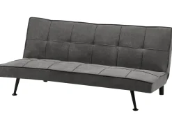 Divano letto 3 posti HASLE Tessuto Grigio scuro