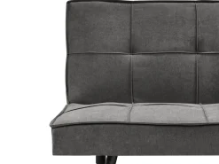 Divano letto 3 posti HASLE Tessuto Grigio scuro