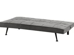 Divano letto 3 posti HASLE Tessuto Grigio scuro