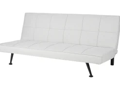 Divano letto 3 posti HASLE Tessuto Grigio chiaro