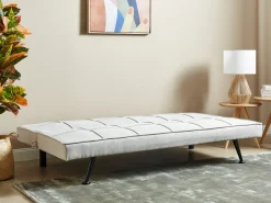Divano letto 3 posti HASLE Tessuto Grigio chiaro