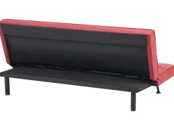 Divano letto 3 posti HASLE Tessuto Rosso