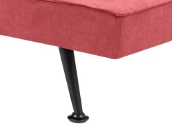 Divano letto 3 posti HASLE Tessuto Rosso