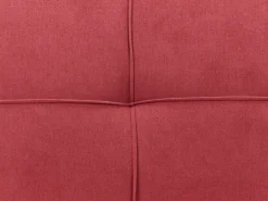 Divano letto 3 posti HASLE Tessuto Rosso