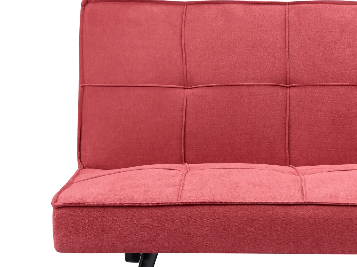 Divano letto 3 posti HASLE Tessuto Rosso