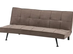 Divano letto 3 posti HASLE Tessuto Marrone