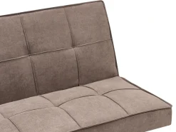 Divano letto 3 posti HASLE Tessuto Marrone