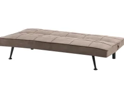 Divano letto 3 posti HASLE Tessuto Marrone