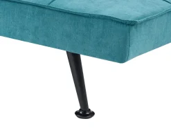 Divano letto 3 posti HASLE Tessuto Blu oltremare
