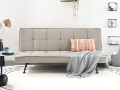 Divano letto 3 posti HASLE Tessuto Beige
