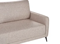 Divano letto 3 posti HEMING Tessuto Marrone chiaro