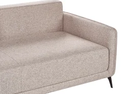 Divano letto 3 posti HEMING Tessuto Marrone chiaro