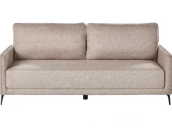 Divano letto 3 posti HEMING Tessuto Marrone chiaro