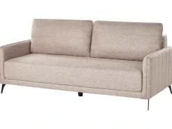 Divano letto 3 posti HEMING Tessuto Marrone chiaro