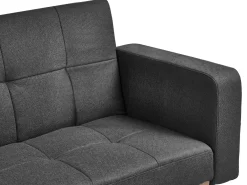 Divano letto 3 posti HJULBY Nero