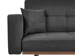 Divano letto 3 posti HJULBY Nero