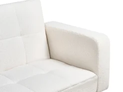 Divano letto 3 posti HJULBY Bouclé Bianco sporco