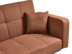 Divano letto 3 posti HJULBY Marrone dorato