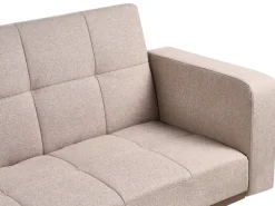 Divano letto 3 posti HJULBY Marrone chiaro
