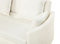 Divano letto 2 posti HOVIN Tessuto Beige chiaro