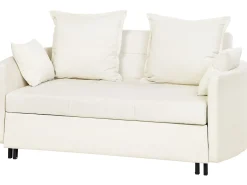 Divano letto 2 posti HOVIN Tessuto Beige chiaro