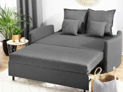 Divano letto 2 posti HOVIN Tessuto Grigio