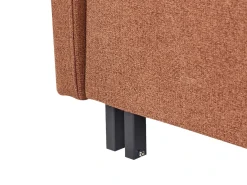 Divano letto 2 posti HOVIN Tessuto Marrone dorato