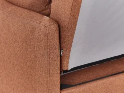 Divano letto 2 posti HOVIN Tessuto Marrone dorato