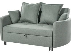 Divano letto 2 posti HOVIN Tessuto Verde