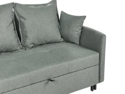 Divano letto 2 posti HOVIN Tessuto Verde