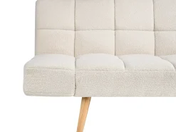 Divano letto 2 posti INGARO Bouclé Bianco sporco