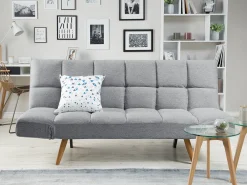 Divano letto 2 posti INGARO Tessuto Grigio