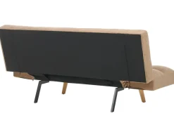 Divano letto 2 posti INGARO Tessuto Marrone chiaro