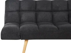 Divano letto 2 posti INGARO Bouclé Nero