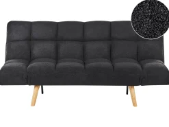 Divano letto 2 posti INGARO Bouclé Nero