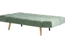 Divano letto 2 posti INGARO Tessuto Verde chiaro