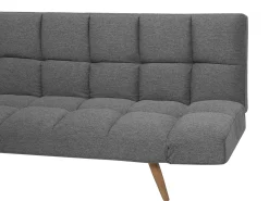 Divano letto 2 posti INGARO Tessuto Grigio scuro