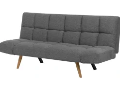 Divano letto 2 posti INGARO Tessuto Grigio scuro