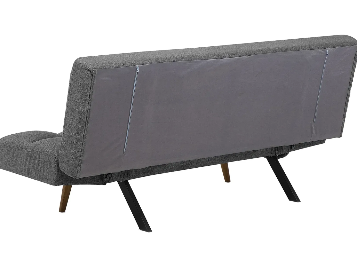 Divano letto 2 posti INGARO Tessuto Grigio scuro