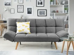 Divano letto 2 posti INGARO Tessuto Grigio scuro
