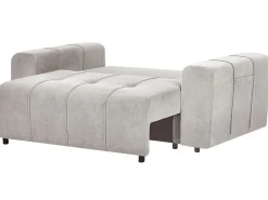 Divano letto 2 posti INNVIK Tessuto Grigio chiaro con contenitore
