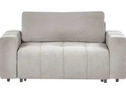 Divano letto 2 posti INNVIK Tessuto Grigio chiaro con contenitore