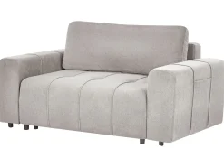 Divano letto 2 posti INNVIK Tessuto Grigio chiaro con contenitore