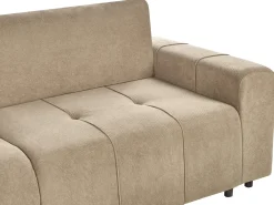 Divano letto 3 posti INNVIK Tessuto Marrone con contenitore